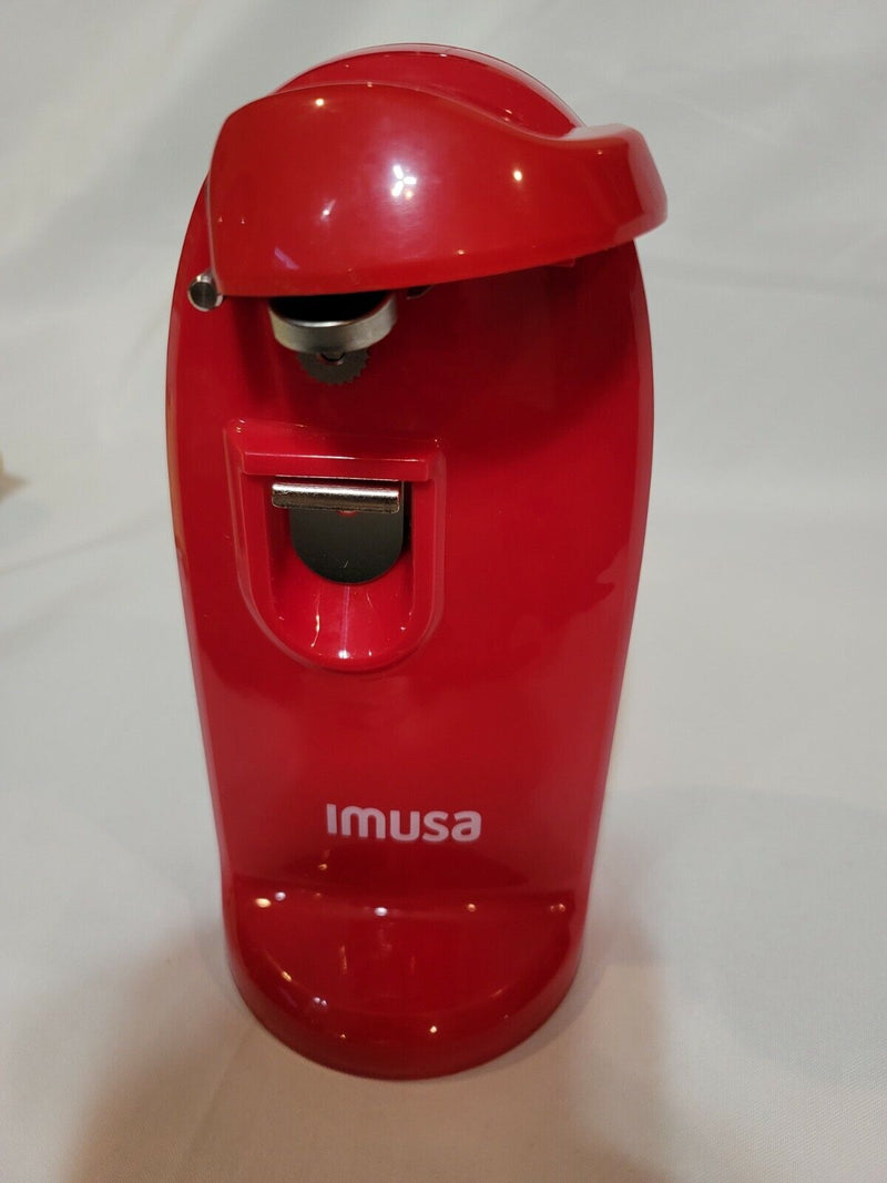 Imusa Usa Electric Can Opener With Bottle Opener And Knife Sharpener Red