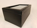 Watch Box Leather Display Case Organizer Glass Jewelry Storage Black