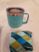 Ultimate Olivia Gift Set Bundle 14 Oz - 5 Piece Mug Set Socks - Stainless Straw