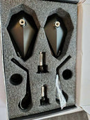 FENRIR Black CNC Aluminum Alloy Motorcycle Handlebar End Bar Mirror Anti-glare