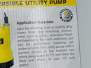 6699 1/6HP Portable Utility Pump Submersible Small Backup Sump Pump to Drain