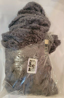 Pavilia Fluffy Sherpa Throw Blanket | Heather Gray | Super Soft Plush Fuzzy