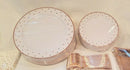 350 Pieces Rose Gold Square Plastic Plates With Silverware And Cups, Disposable