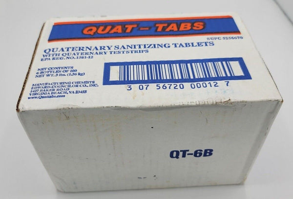 Quat-Tabs Quaternary Sanitizing Tablets - 600 Count -