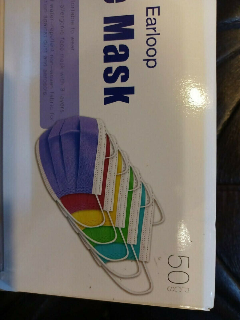 Fashion 150 PCS Multi Color Disposable 3-PLY Masks. Many colors stylish
