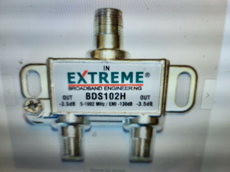 8 Extreme 2-Way Digital 1Ghz High Performance Coax Cable Splitter Model: BDS102H