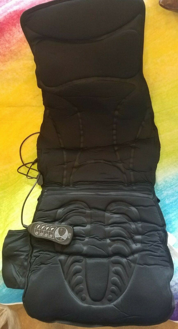 Relief Expert Back Car Seat Massager Cushion Chair Pad W/ Heat 10 Vibrating