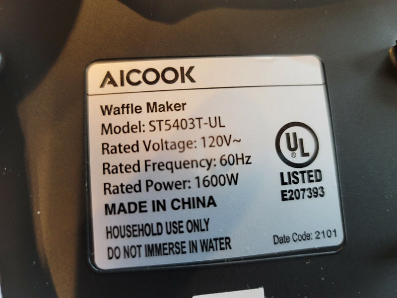 1600W Belgian Waffle Maker Smart Double Waffle Iron Pro w/ LED Display 2  Slices