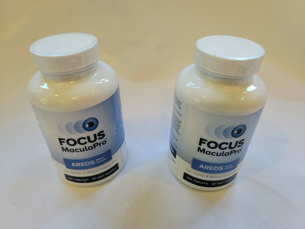 Two Bottles EYE VITAMIN and MINERAL AREDS2 Based Formula 360 Softgels FOCUS